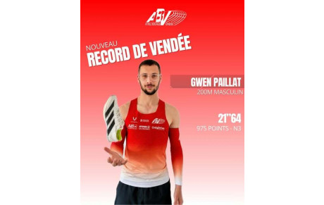 Record de club et de Vendée pour Gwen Paillat