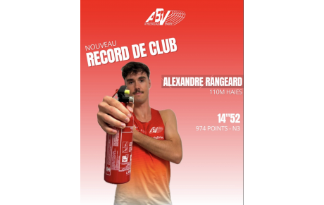 Record du club pour Alexandre Rangeard